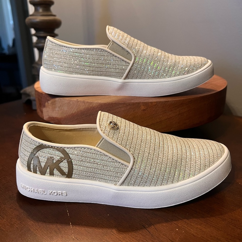 BNIB Never Worn Sparkly Michael Kors Slip-Ons